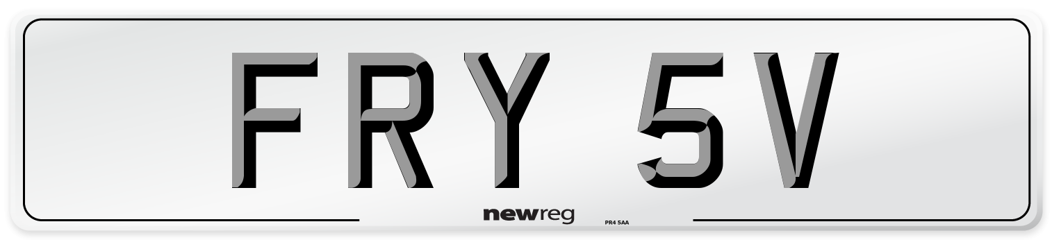 FRY 5V Number Plate from New Reg